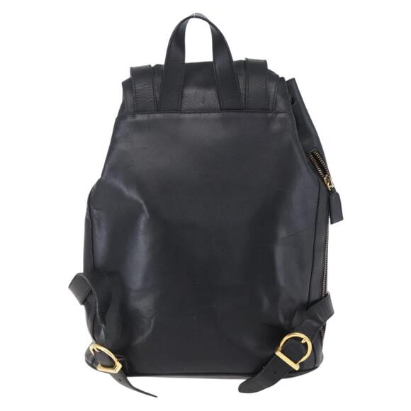 Salvatore Ferragamo Gancini Backpack Leather Black Gold Auth 153904 main image 14